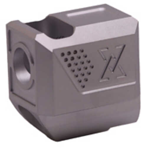 True Precision True-Lock Compensator Fits Sig P365/X/XL/Macro with 1/2X28 Threaded Barrel Silver TP-P365MUC-SS