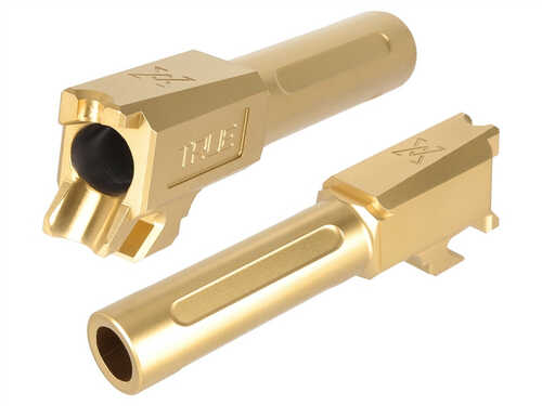 True Precision Barrel 9mm Fits Springfield Hellcat Pro Titanium Nitride Finish Gold Tp-shcpb-xg
