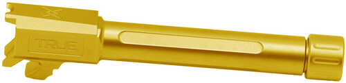 True Precision Barrel 9mm Threaded 1/2x28 Fits Springfield Hellcat Pro Titanium Nitride Finish Gold Tp-shcpb-xtg
