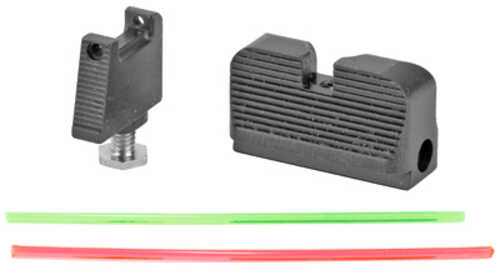 Taran Tactical Innovation Ultimate Fiber Optic Sight Set Fits Glock MOS Standard Height Black Finish