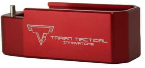 Taran Tactical Innovation PMAG Base Pad for <span style="font-weight:bolder; ">AR15</span> +5 Red Finish PMBP-03
