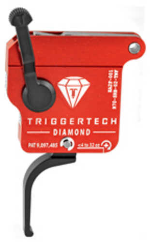 Trigger Tech Remington 700 Clone Actions Diamond Single Stage Flat 7075 Aluminum Anodized Housing Red