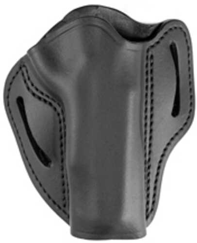 Uncle Mikes-Leather(1791) UMOWB3MBLR Outside The Waistband Holster OWB Size 03 Matte Black Leather Belt Slide Fits 1911