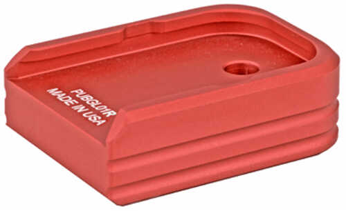 Leapers Inc. - UTG +0 Base Pad Aluminum Matte Red Color Anodized Finish Fits Glock Double Stack Small Frame Magazines PU