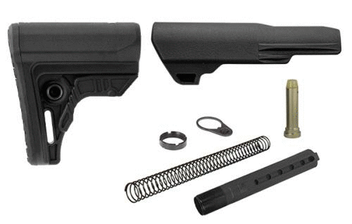 Leapers Inc. - UTG UTG PRO Mil-spec Stock Kit Black Finish Fits AR-15 Compact Size Includes Cheek Rest Plus Removable Ex