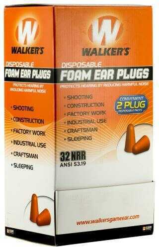 Walkers GWP-FOAMPLUG Foam Ear Plugs Earplugs 32 Db