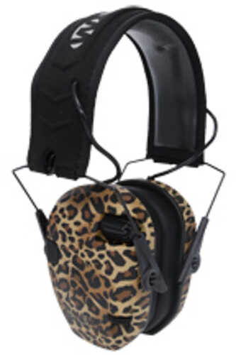 Walker's GWP-RSEM-Leo Razor Slim Electronic Muff Polymer 23 Db Over The Head Leopard Print/Black Adult