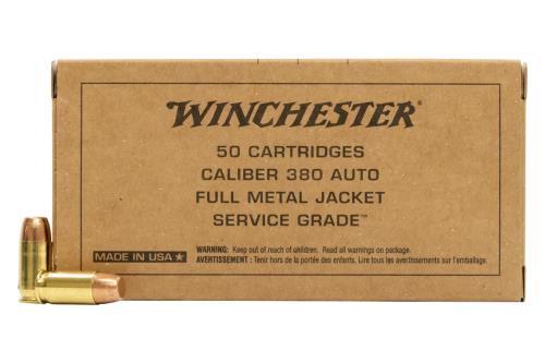 380 ACP 50 Rounds Ammunition Winchester 95 Grain Full Metal Jacket