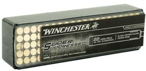 22 Long Rifle 50 Rounds Ammunition Winchester 45 Grain Lead Nose