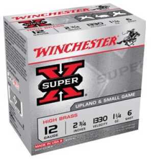 12 Gauge 25 Rounds Ammunition Winchester 2 3/4" 1 1/4 oz Lead #6