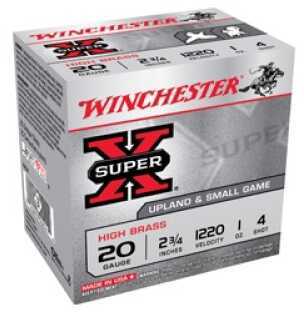 20 Gauge 25 Rounds Ammunition Winchester 2 3/4" 1 oz Lead #4