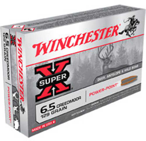 <span style="font-weight:bolder; ">6.5</span> <span style="font-weight:bolder; ">Creedmoor</span> 20 Rounds Ammunition Winchester 129 Grain Power Point