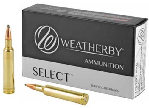 270 <span style="font-weight:bolder; ">Weatherby</span> Magnum 20 Rounds Ammunition 130 Grain Jacketed Soft Point