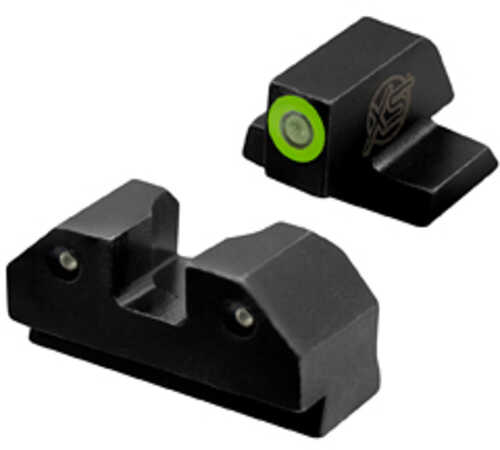 XS Sights R3D 2.0 Tritium Night Sight Fits Canik TP9SF Green Front Outline Green Tritium Front/Rear