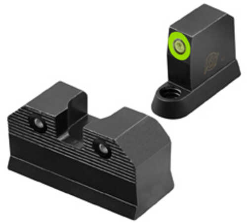 Xs Sights R3d 2.0 Tritium Night Sight For Cz P10 Suppressor Height Green Front Outline Green Tritium Front/rear Cz-r201s