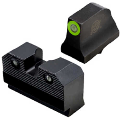 Xs Sights R3d 2.0 Suppressor Height Night Sight For Glock 20/21/29/30/30s/37/41 Green Front Outline Green Front/rear Tri