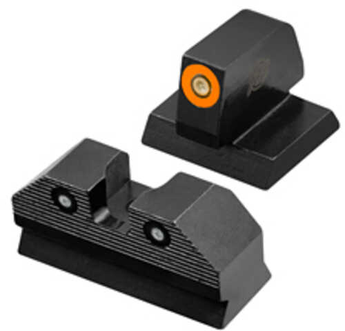 Xs Sights R3d 2.0 Tritium Night Sight For Desert Eagle (.44 Mag/.50ae) Standard Height Orange Front Outline Green Tritiu