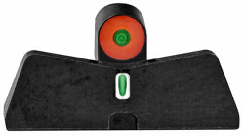 XS Sights DXT2 Big Dot Tritium Front White Stripe Express Rear Fits S&W M&P 380 SHIELD EZ Green with Orange Outline SW-0