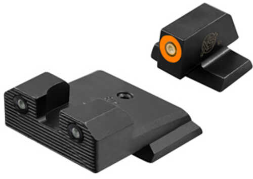 Xs Sights R3d 2.0 Suppressor Height Night Sight For S&w M&p Or Full Size & Compact Orange Front Outline Green Tritium Fr
