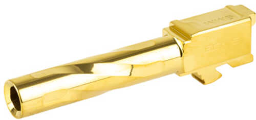 Zaffiri Precision Pistol Barrel 9MM 3.95" Flush and Crown Fits Glock 19 Titanium Nitride Finish Gold BA-G19G5-FC-GLD
