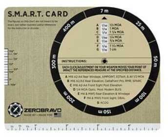 ZeroBravo S.M.A.R.T. Card (Simple Marksman Adjustment Reference Table) Md: SC0816
