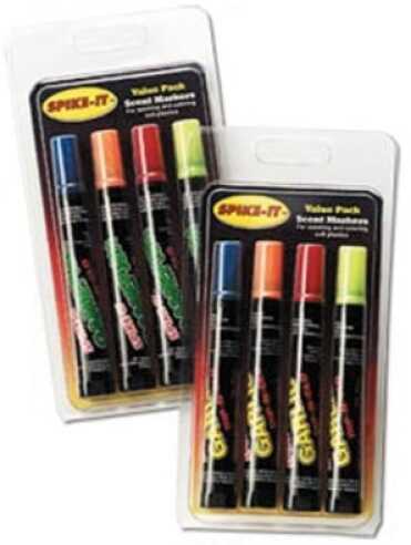 Spike-It Dye ONE Marker Set Garlic Chartreuse-Red-Orange-Blue Md#: 16001