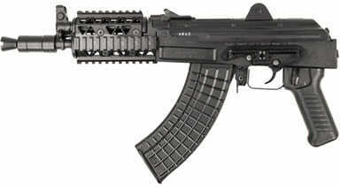 Arsenal Sam7K-01R Quad Rail AK Pistol 7.62x39mm 10.5" Barrel 5 Rounds Polymer Grip Black Semi Automatic