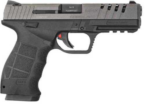Sar Usa Sar9x Striker Fired Semi-auto Polymer Frame Pistol Full Size 9mm 4.4" Barrel Black/platinum Finish Adjustable Sights 1-17 Rd Mag