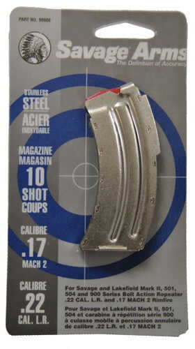 Savage Magazine 22LR 10 Rounds Fits Ruger Mark II Series Stainless 90008-img-0