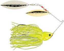 Strike King Lures Burner Spinnerbait 1/2oz Double Willow Chartreuse Md#: BURN12-201SG