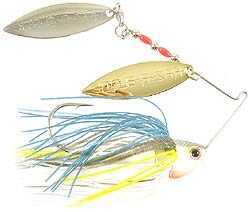 Strike King Lures Baby Burner Spinnerbait 1/4oz Double Willow Sexy Shad Md#: BURN14-590GS