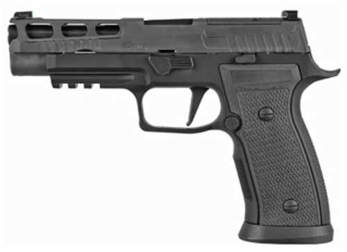 Sig Sauer P320 AXG Pro Striker Fired 9mm Pistol 4.7" Barrel Hogue G10 Grips Black Nitron Finish Optic Ready Pro Cut Slide X-Ray 3 Night Sights 2-17Rd Mags