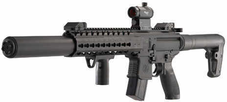 Sig Sauer MCX Air Rifle.177 Caliber Co2 30 Rounds Black with Red Dot