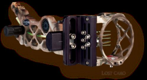 Click to see larger image. Axion Archery 5 Pin GLX Gridlock 7.5 Ounce Sight, Lost Camo