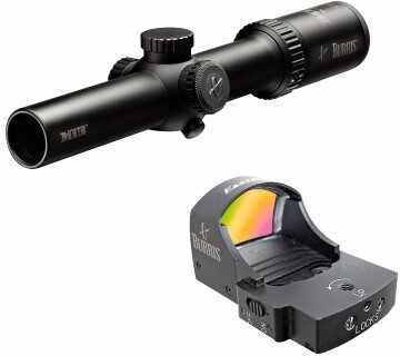 Burris MTAC Rifle Scope 1-4X 24 30mm Ballistic CQ 5.56 Illuminated Reticle with FastFire III & P.E.P.R. Mount Matte Fini