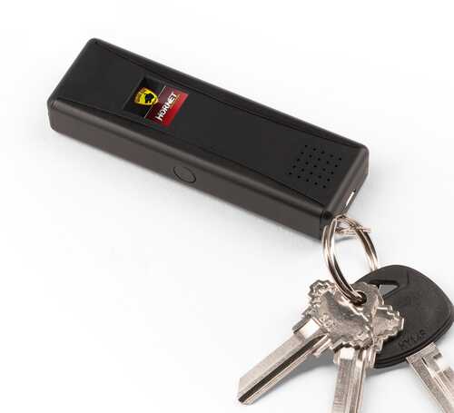 Guard Dog LED Stun Gun Keychain/120dB Alarm - Recharge Black