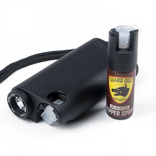 Guard Dog All-In-One Stun Gun/Flashlight/Pepper Spray Black