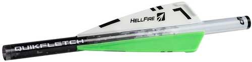 <span style="font-weight:bolder; ">NAP</span> Quikfletch 3in Hellfire Std - 6 Pack White/Green/Green