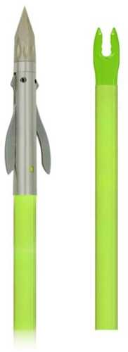 Muzzy Iron 2 Blade Fish Point With Chartreuse Arrow