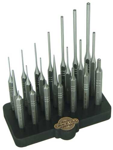 Click to see larger image. Grace USA 21 Piece Steel Punch Set w Bench Block