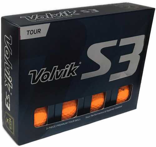 Volvik S3 Tour Ball Orange - Dozen