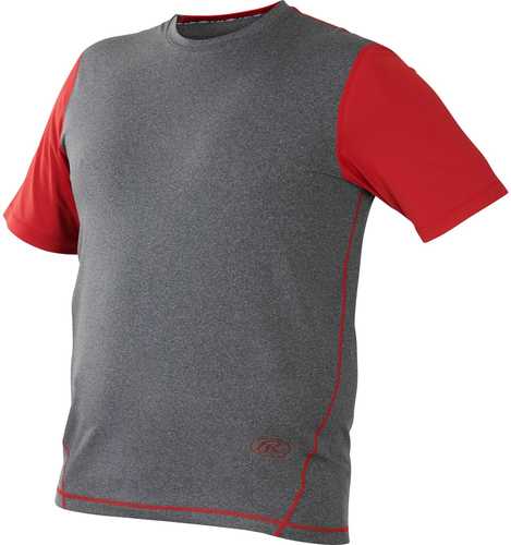 Rawlings Hurler Performance Shrt Slv Shirt Red Small