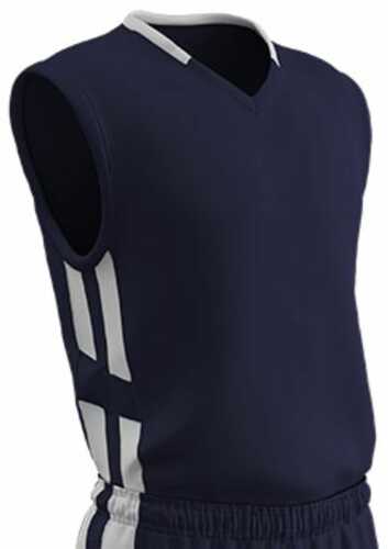 Champro Youth Muscle Basketball Jersey Navy White Large