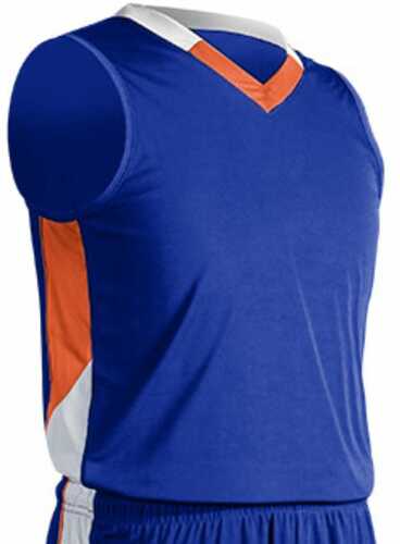 Champro Adult Rebel Basketball Jersey Roy Org Wht 2XL