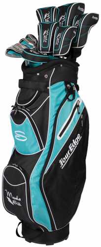 Tour Edge Moda Silk Womens Golf Set Black Lt Blue Rh Tall