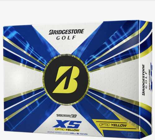 Bridgestone Tour Xs 2022 Golf Balls-dozen Yellow-img-0