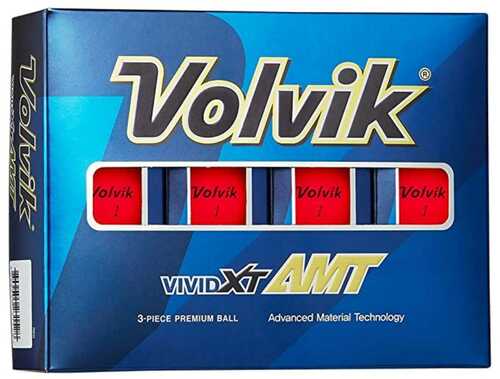 Volvik Vivid Xt Amt Golf Balls Matte Red 12pk