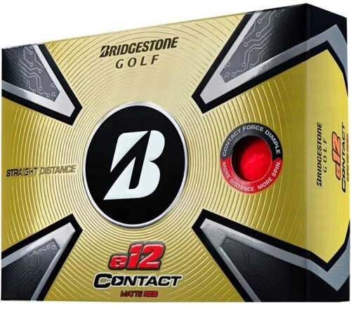 Bridgestone 2023 E12 Contact Red Golf Ball-dozen