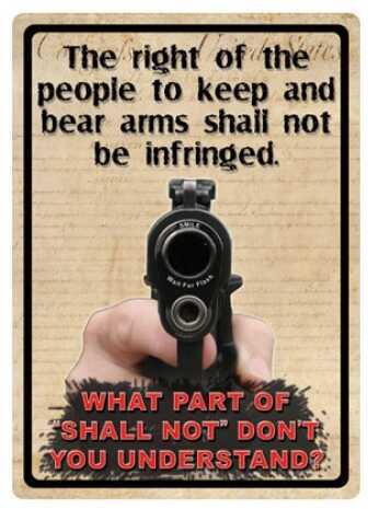 Click to see larger image. Rivers Edge Products 12" x 17" Tin Sign The Right To Keep & Bear Arms 1528