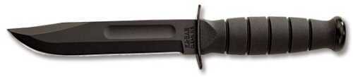 Ka-Bar Black Short Fighting/Utility Knife Straight Edge w/ Kydex Sheath 2-1258-1